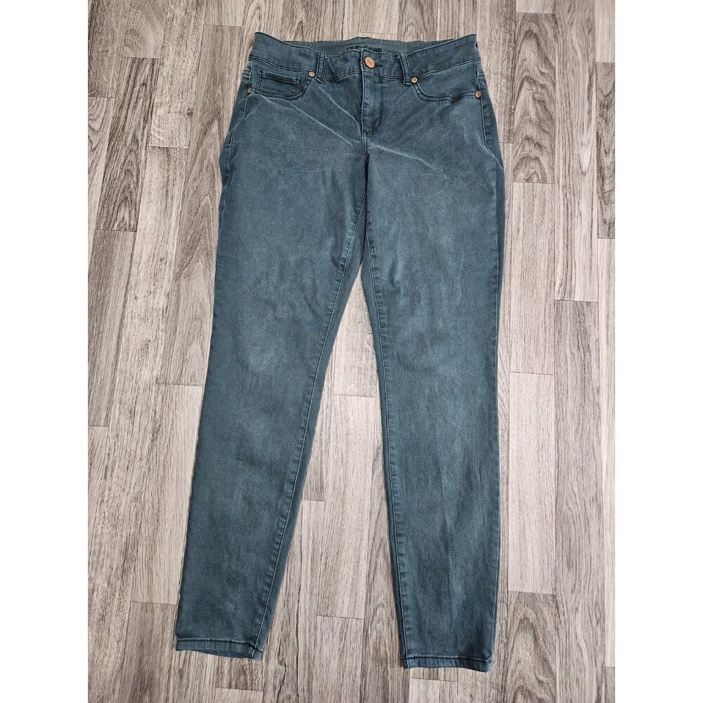 (3/$35) Maurices Jeans Women Medium Reg M-R Green Denim Mid Rise Classic Fit
